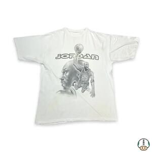 Michael Jordan T Shirt Mens 2Xl White Chicago Bulls Basketball Rap Tee